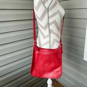 Vintage Coach Red Small Hippie Flap #9135